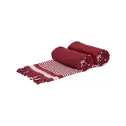 Nicola Spring 5pc Deluxe Turkish Cotton Towels Set - Burgundy