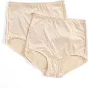 [Bali] Women's Shapewear Tummy Panel Brief Firm Control 2-Pack
