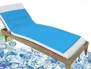 FFTT Pro Gel Cooling Mat for Adults, Humans Cool Mat Mattress for Night Sweats &Increase Sleep Quality, Single Bed Sheet Topper Mat Cushion -100% Safe and Clean Beach Mat （170 * 70cm ）（Blue）