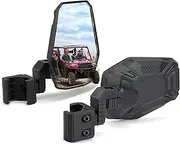 KEMIMOTO UTV Side Mirrors, UTV Rearview Mirrors Compatible with Pro-Fit Polaris Ranger General Can-Am Defender Maverick Trail, 3-axis Rotation Breakaway Rear View Accessories