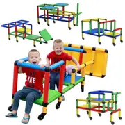 Funphix Wheelies Construction Set (250 pcs) - Indoor & Outdoor - Fun & Educational Learning Toy