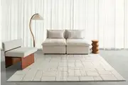 Bukta Textured Abstract Neutral Washable Rug