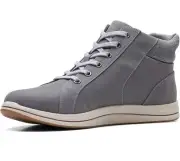 Clarks Cloudsteppers Breeze Glide Lace Up Boots Slip Resistance Gray Women US 6M