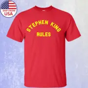 Stephen King Rules The Monster Squad Horror Movie Men's Red T-shirt Size S-5XL