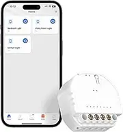 meross Wi-Fi Relay WLAN Switch, Relay Module for Smart Home, Compatible with Apple HomeKit, Alexa and Hey Google, Surface/Flush-Mounted, Voice and Remote Control, 2.4 GHz, 1 Pack