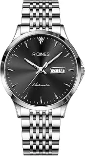 [RIQINES] Minimalist Ultra-Thin Men's Fully Automatic Mechanical Watch Stainless Steel Weekly Calendar Men's Waterproof Versatile Business Watch 6609