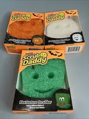 Scrub Daddy Halloween Sponge Frankenstein Ghost Pumpkin Special Edition NEW 3 Pk