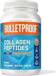 Vanilla Collagen Protein Powder with MCT Oil, 19g Protein, 42.3 Oz, Value Size, Bulletproof Collagen Peptides and Amino Acids for Healthy Skin, Bones and Joints