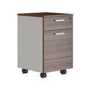 ANDERS Mobile Drawer Cabinet 40cm - Hazelnut & Beige