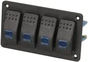 4 Way Illuminated Blue Rocker Switch Panel Switch Rating -12VDC 20A 24VDC 10A