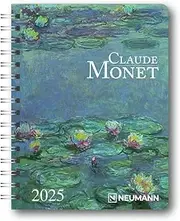 N NEUMANNVERLAGE - Claude Monet 2025 Diary, 16,5x21,6cm, Taschenkalender mit zwölf Bildseiten und Notizseiten, herausnehmbaren Planer, Jahres- und Monatsübersicht und internationales Kalendarium: Diary