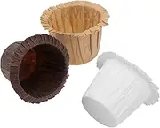 BRIGHTFUFU 90pcs Creative Hat Shaped Cupcake Liners Mixed Color Paper Muffin Cups for Baking for Parties Weddings Birthdays and Celebrations and Practical Design