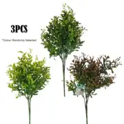3PCS Au Artificial Plant Leaves Grass Bush For Home Wedding Garden Decoration
