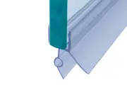 2 pcs Shower Door Bottom Frameless Glass Shower Door Seal Strip 60 cm