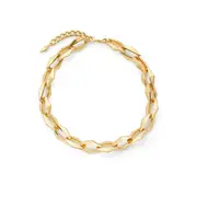 [Jimmy Choo] Jimmy Choo Diamond Chain-link Necklace ONE SIZE GOLD