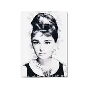 Audrey Hepburn Fashion Minimal Bedroom Wall Art #7