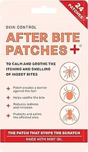 Skin Control After Bite Patches (24 Pack) - Relief from Insect Bites