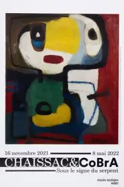 Karel APPEL : Exposition Musée Soulages Cobra - Affiche originale signée