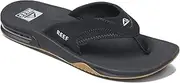 [REEF] Mens Fanning Pool Beach Flip Flops Thongs Sandals - Black Silver - 8UK