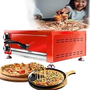 Indoor Electric Pizza Oven,12-Inch Single Deck Stainless Steel Table Top Pizza Maker with Timer，Insulated Handle，Crumb Tray，Adjustable Temp 0~572°F (0~300°C),Drawer Toaster Oven