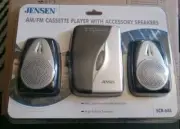 New!! Sealed! Jensen SCR-68S AM/FM Cassette Tape Player With Speakers