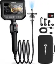 Two-Way Articulating Borescope Camera with Light, KAIWEETS 0.33in Endoscope
