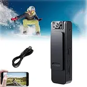 2023 New HD 1080P Noise Reduction Camera,Portable Wearable Video Recorder,180°Rotatable Lens Mini Body Mounted Camera with Audio/Video (WiFi Version)