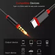Efficient 3.5mm Port to USB Type C Cable Converter Cord Wire Adapter Line