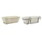 Railing Planter Hanging and Planter Box Brackets Set for Garden Fence Porch