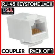 RJ45 Keystone Jack RJ-45 Female to Female Ethernet Lan Inline Coupler - White