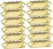 HOMOCONO 12pcs Snacks Plate Fruit Holder Dried Fruit Platter Appetizer Tray Candy Container Decorative Serving Plate Snack Containers Storage Tray for Candy Fruits Serving Tray Candy Holder