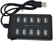 10 Port Hub USB 2.0 High Speed Multiple Splitter Adapter Extension Cable for Laptop PC Interface Device