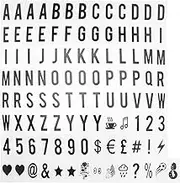 CeaHoify 104pcs Cinematic Lightbox Replacement Letters & Numbers Signs black for A4 Light Up Letter Box Sign Message Board 65.4x35mm(LED Light Box is NOT included!!) (Color: Black)