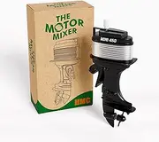The Motor Mixer by HMC - Novelty Boat Motor Coffee Mixer Wind-Up Outboard Mini Boat Motor Stirrer Toy Beverage Works with Cups, Mugs, & Glasses - Unique Drink Mixing Gadget