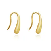 Culturesse Asa Stainless Steel Everyday Dainty Hook Earrings 18k Gold Plating