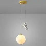 Astronaut Pendant Light Fairy Moon Mini Chandelier Children's Room Hanging Lamp Kids Bedroom Ceiling Lighting Fixtures Girls Boys Suspension Lamps for Kindergarten Star of Light