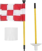 Golf Pin Flag Hole Cup Set, Portable 2 Section Detachable, Golf Backyard Training Supplies, Durable Protable Golf Flag Sticks, Golf Equipment for Mini Putting Green Flagstick Yard Practice Tool