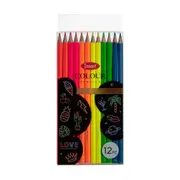 Jasart Studio Art/Craft Colour Pencil Set (Neon) [12-Pieces]