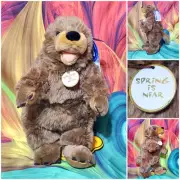 NEW 16" Build a Bear Groundhog Gopher Stuffed Plush "Spring is Near" NWT