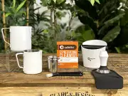 COFFEE MACHINE WAREHOUSE DOMESTIC BARISTA ACCESSORIES KIT WHITE HOME CAFE LATTE