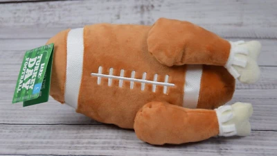 Bark Box Turkey Day Football Thanksgiving Plush Size Large 50+ Lbs Dog Toy NWT