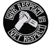 Motorcycle Patches GIVE RESPECT GET RESPECT Riding Sew-On Vest Iron-On Patches