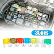 35pcs/Set MIXED Mini Blade Fuse AUTO 5-30A In-Line Car 5 7.5 10 15 20 25 30 AMP (for: Mini)
