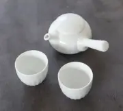 White Light Blue Porcelain Japanese Kyusu 180ml Teapot Tea Cups Set Tea Ware