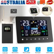 Wireless Weather Station LCD Digital Clock Calendar Indoor Outdoor Thermometer