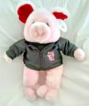 Vintage Plush Pink Pig “Hog Wild For You” Dan Dee New with Tags P Leather Jacket