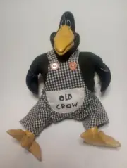 Old Crow Shelf Sitter Kathleen Kelly Critter Russ Berrie Retired VTG Bird Beanie