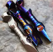 Titanium alloy Keyring Pendant Opener Bottle Crowbar Pry Bar Slotted Screwdrive