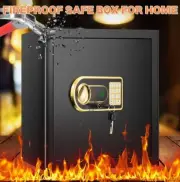 TISKGG 2.0 Cubic Ft Anti-Theft SAFE Fireproof Black Digital Keypad Keys Bag NEW
