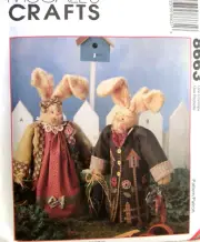 Homespun at Heart Craft Pattern Basil & Herb Bunny Home Decor Doll Easter